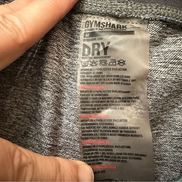 Gymshark Flex Gray Low Rise Leggings Womens Size Medium Athletic Activewear Gym - Picture 5 of 5